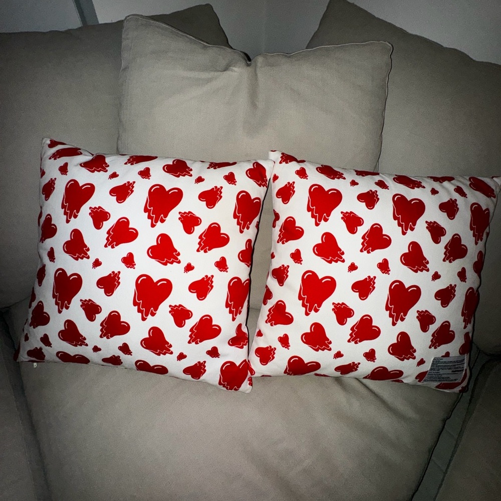 Emotionally Unavailable Fabrick Pillow Set Heart NTWRK